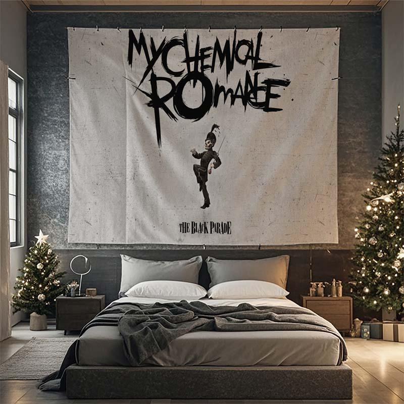 1 Item My Chemical Romance Tapestry Banner Polyester Peach Leather Wall Hanging Room Bar Party Woven Decoration Poster