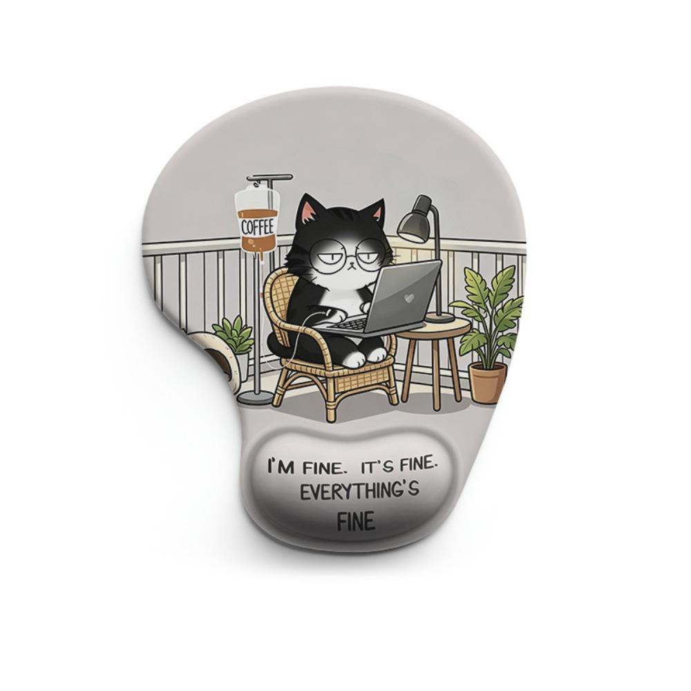 Silicone Cartoon Animal Mouse Pad Non-Slip Desktop Wrist Support  Home Office