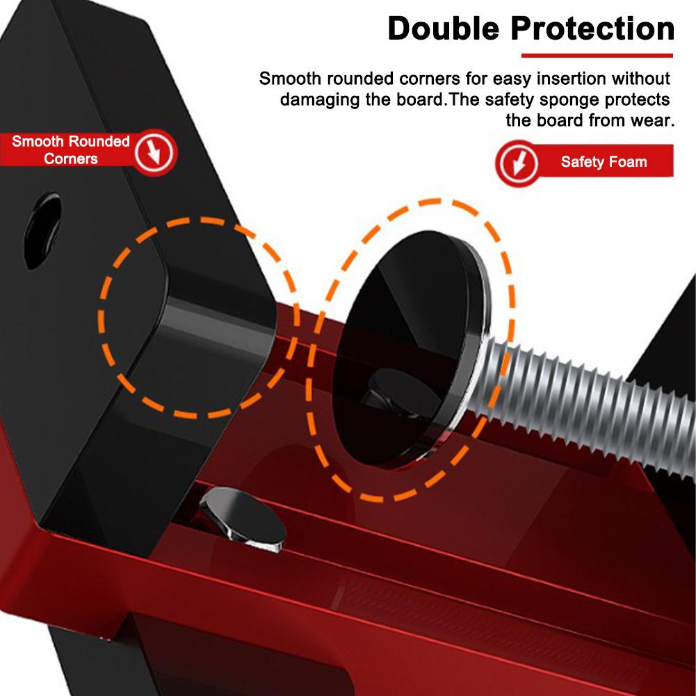 Cabinet Door Positioning Device Aluminum Alloy Clamp for Precise Installation with Adjustable Height for Boards 10 To 60 Mm