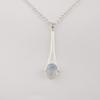 Pendentif en Argent Sterling 925 Pierre Opale Laitée 1,79" Bijoux de Créateur Faits à la Main Pour Cadeau d'Anniversaire PP-69-15
