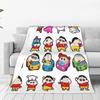 Crayons Shin-chans Cute Collection Flannel Blanket Winter  Warm Bedding Throws for Kids Adult Outdoor Funny Bedspread Bed Cover