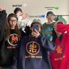 2026 Festive Happy Cow Hoodie: Women's Trendy Ins Plush Lined Korean Style, Loose, Thickened Winter New Year Clothes for Students