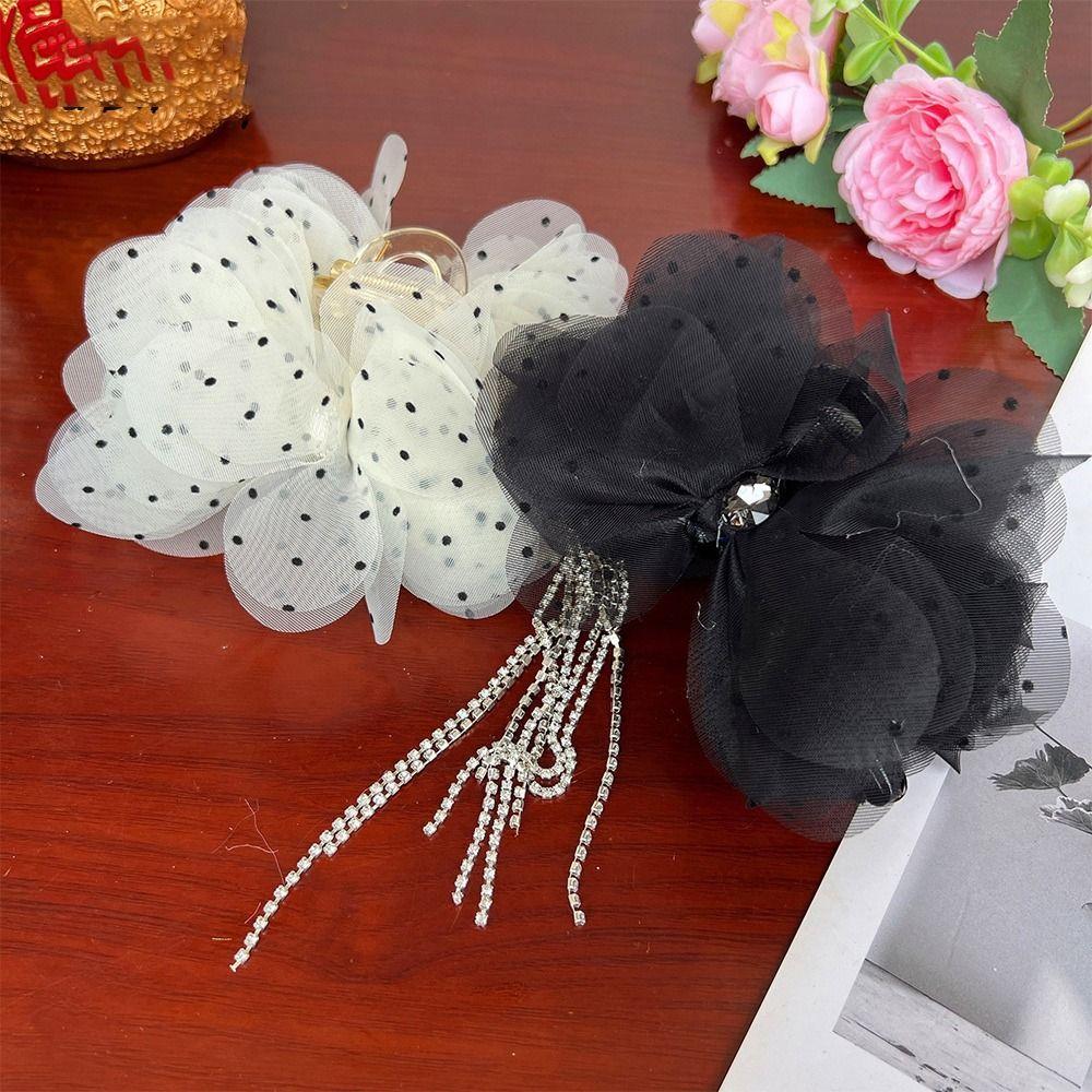 Tassel Grasping Clip Dots Flower Shark Clip Fashion Bowknot Hairgrips  Girl