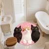 Pink Bombay Cat pattern round rug,Carpet Rug for Living Room Bedroom  Playroom ,Non-slip Floor Mat,Holiday Gifts and Birthday Gifts.