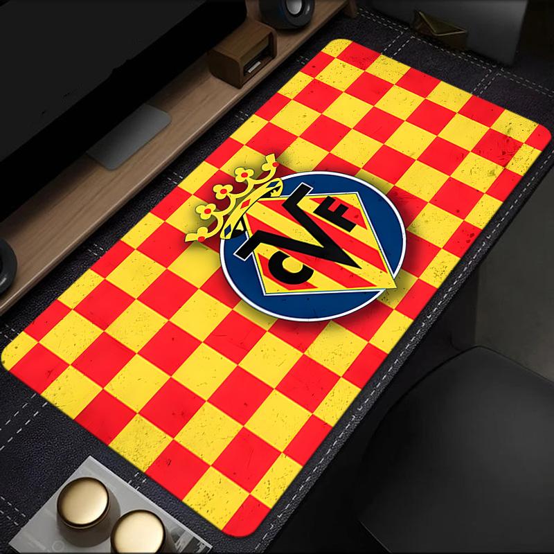 Club Vill-arreal Crest Design Mouse Pad, Rubber Base, Mouse Pad for Gamers and Office Use, Gaming Desk , Easy To Clean Mat Christmas Fan Gifts