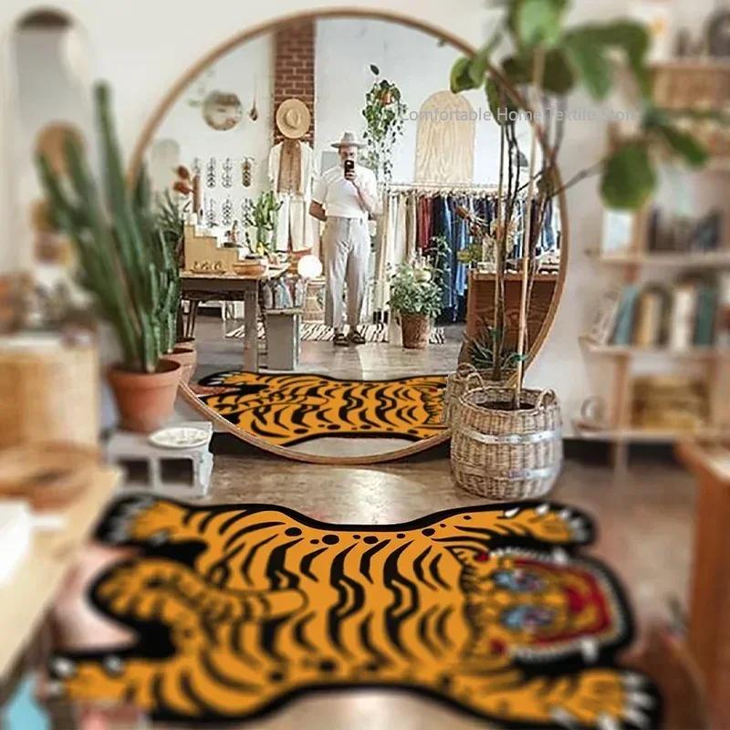 Carpet Living Room Cute Cartoon Tiger Decor Carpets Children Bedroom Bedside Large Area Rug Home Decoration Cloakroom Foot Mat