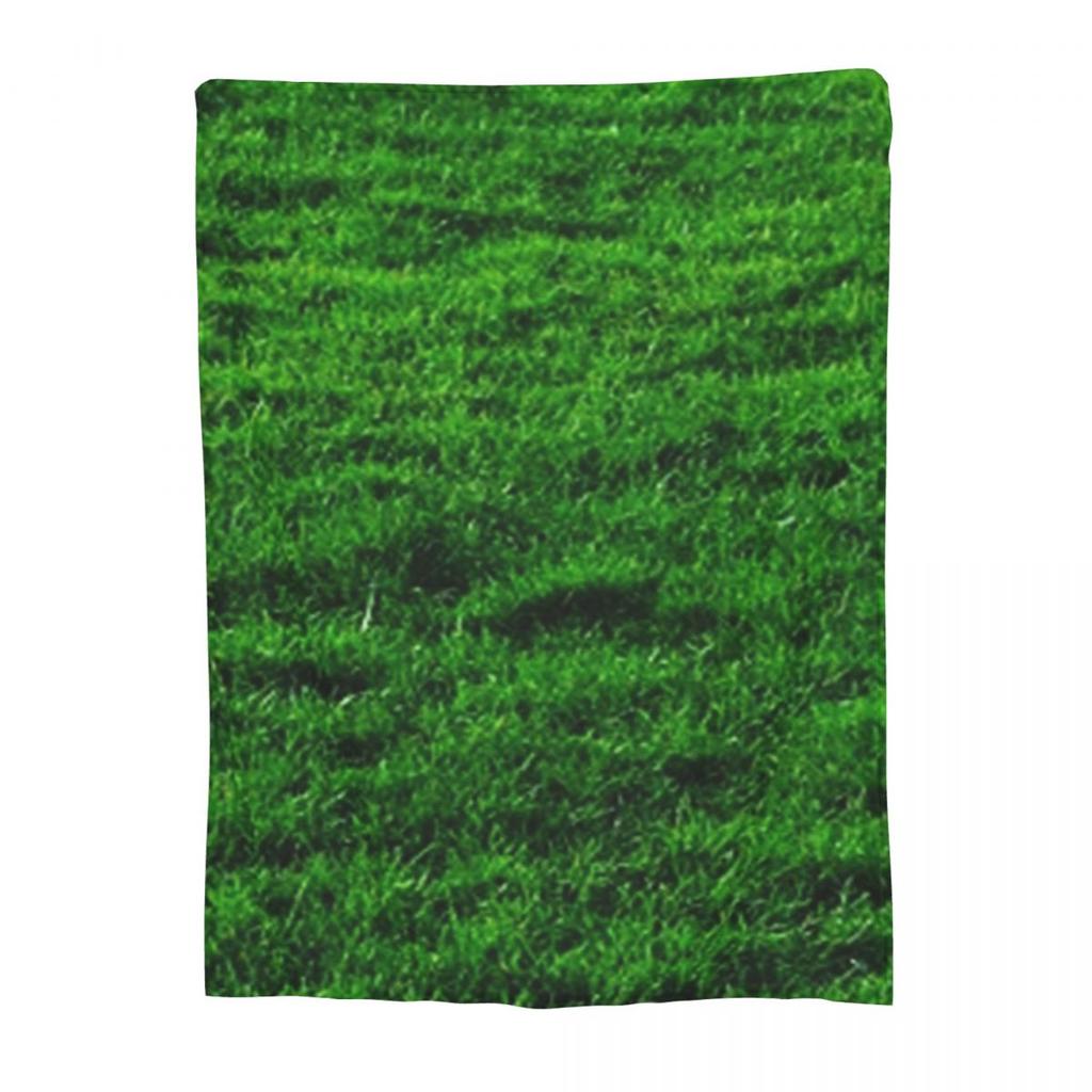 GREEN GREEN GRASS LAWN PITCH Blankets Soft Warm Flannel Throw Blanket Cover for Bed Living room Picnic Travel Home Sofa