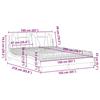 VidaXL Bed with Mattress, Upholstered Bed with Headboard Cushion, Double Bed, Adult Bed, Bedroom Furniture 3208803