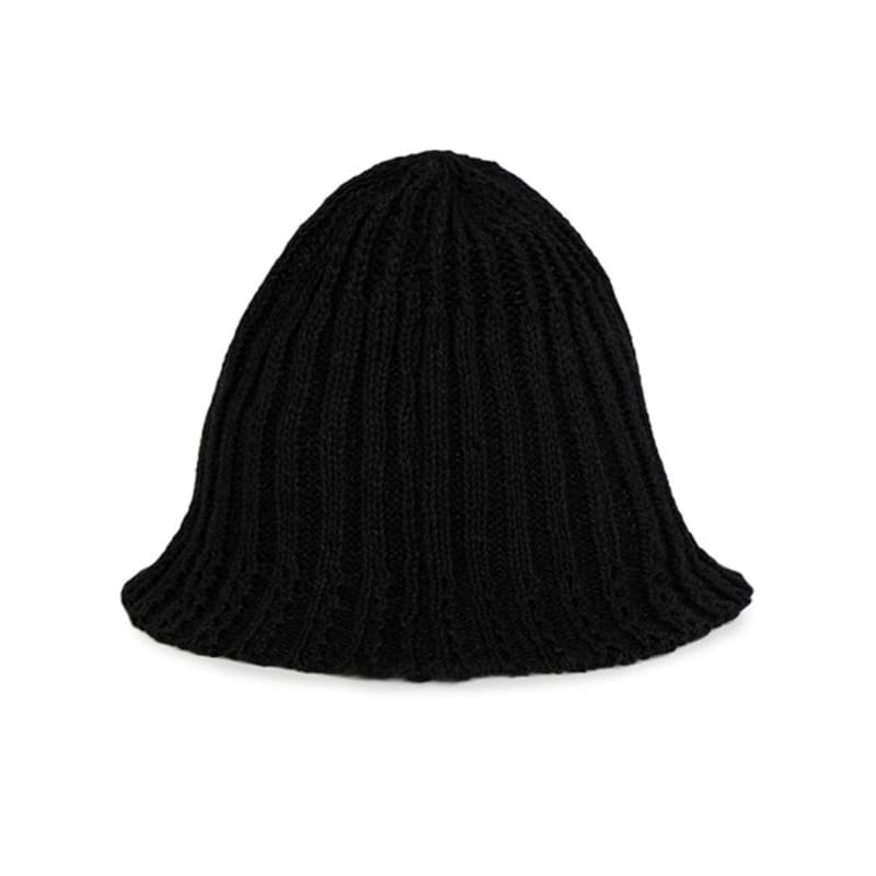 VARZAR VA Label Knit Tulip Hat Black