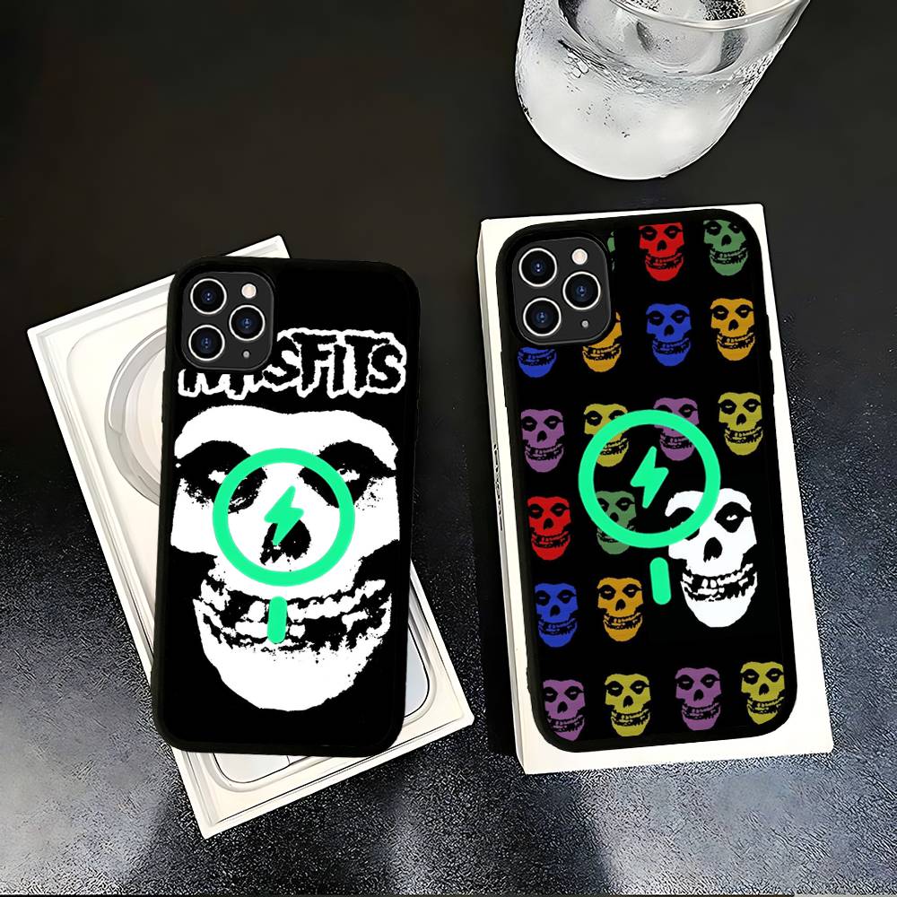 Classic Punk Band M-Misfits Magnetic Phone Case For IPhone 16 15 14 13 12 11 17 Pro Max Plus Wireless Charge Cover
