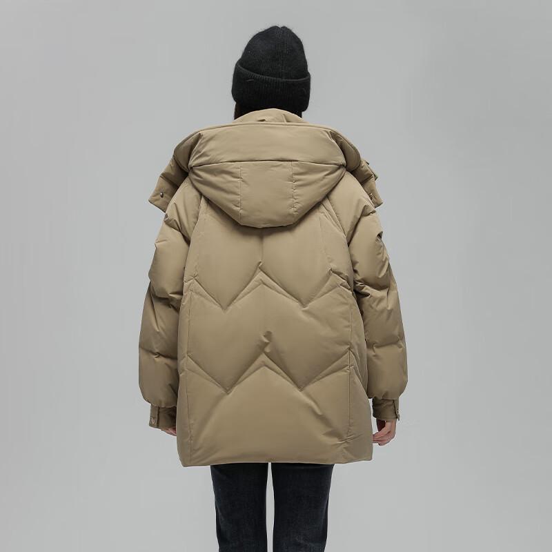 XueZhongFei Women's 90% Down Hooded Mid-Length Puffer Jacket