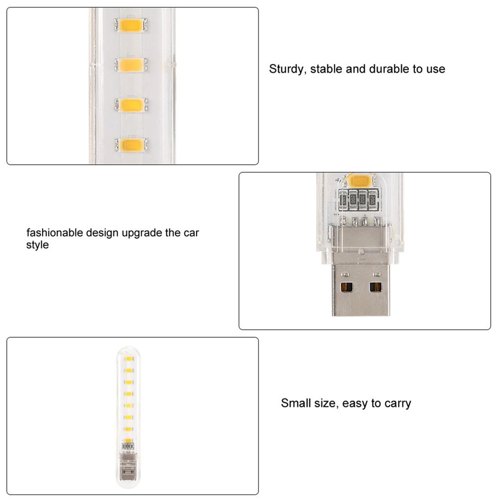 Mini LED Night Light High Bright Desk Book Laptop Reading Lamp (warm white)