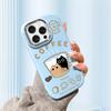 For iPhone 15 14 13 11ProMax 14 15 16 Samsung S25 S24 S23 S22 Redmi 10 13 14C Cartoon Black Cat Silver Edge Soft Liquid Silicone Protective Casing