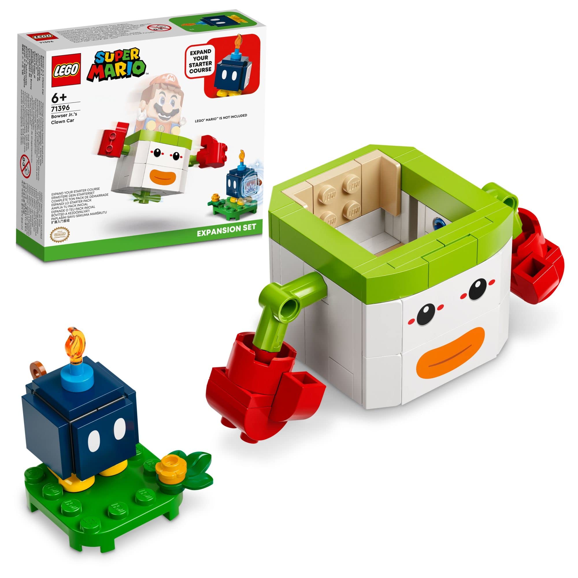 

LEGO Super Mario Боузер-младший. Набор расширения «Машина клоуна» 71396, Конструктор, для детей от 6 лет (84 шт.)