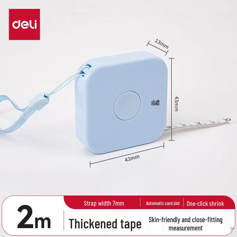 Deli Mini Retractable Tape Measure 2M