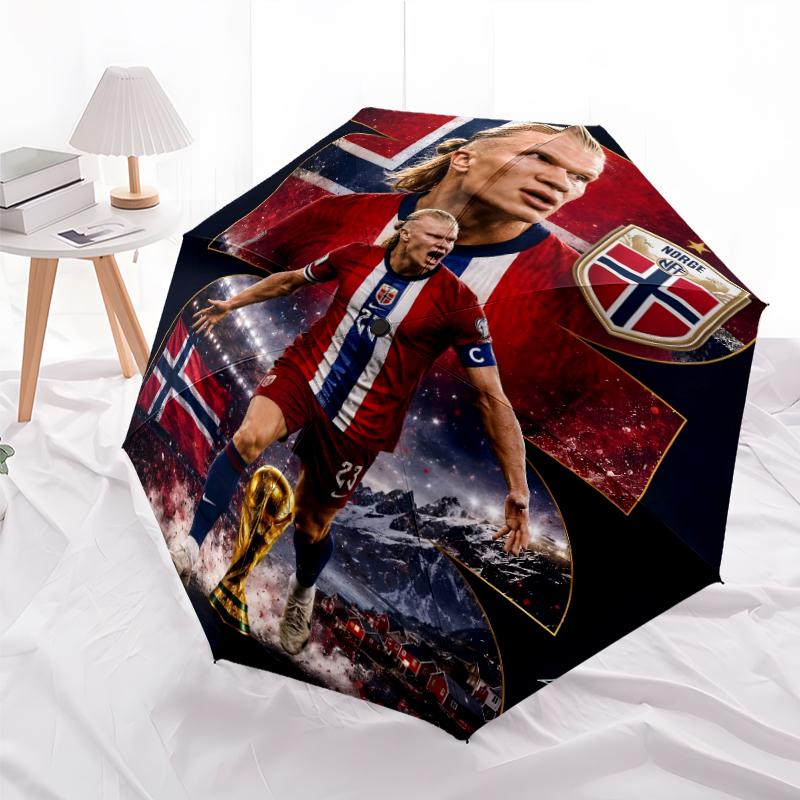 1pc H-Haaland Umbrella, Sun Protection, And UV Shielding. It Has Eight Sturdy Ribs for Outdoor Use And Perfect As a Holiday Gift