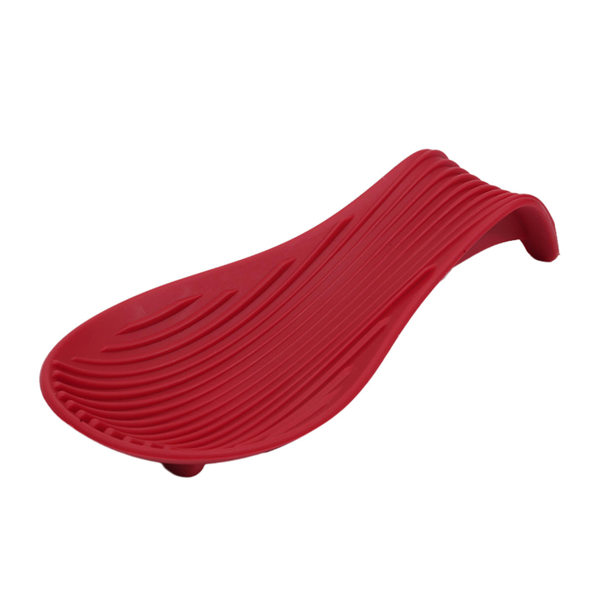 

Silicone Insulated Spoon Holder Heat Resistant Placemat Spoon Holder Cutlery Shelving Kitchen Tools Placemat one size красный