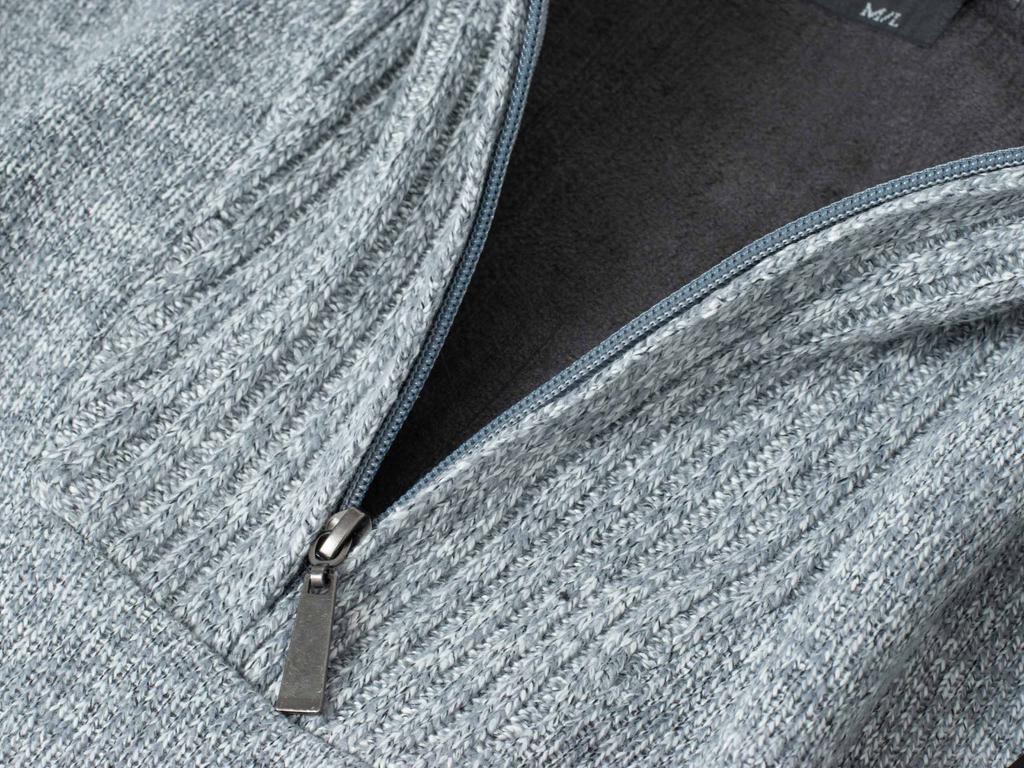 MEN'S TURTLENECK SWEATER - S8619 LIGHT GRAY L