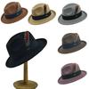 Vintage Trilby Feather Fedora Hat for Men Business Simple Gentleman Classic Hat Winter Autumn Jazz Caps Sombrero Hombre