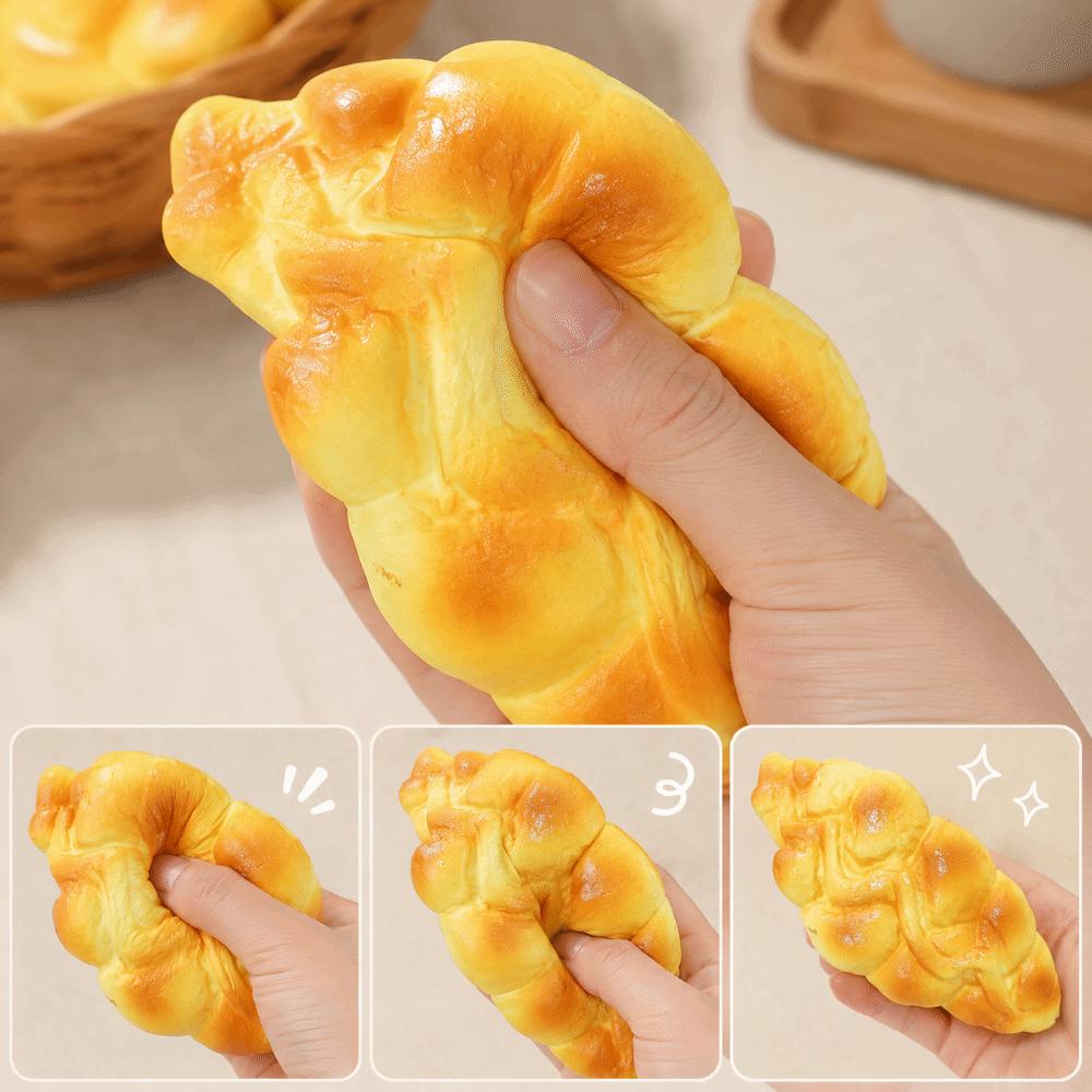 DIY Toast Slow Rebound Toys Moist Feel Toast Squishy Toy Novelty Toast Pinch Toy Hand Relaxing