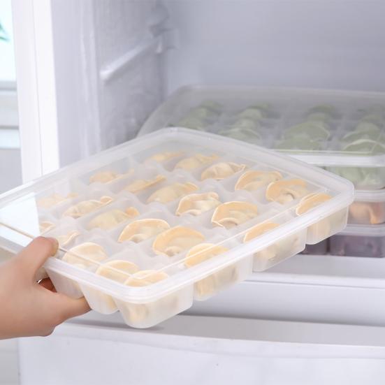 Dumpling Frozen Box Case Refrigerator Storage Organizer Food Crisper Container