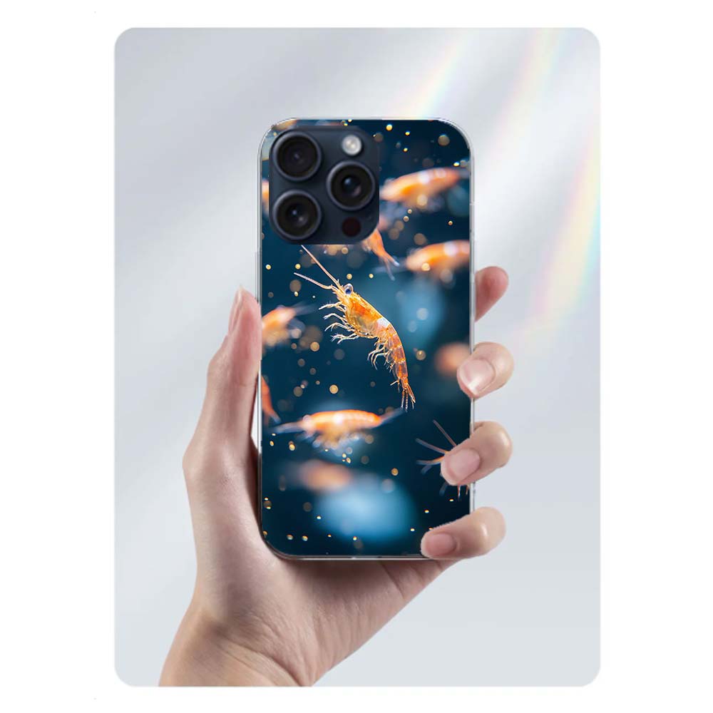 

A Beautiful and Unique Look at a Common Shrimp Clear Phone Case For Iphone 17 Air 16 Pro Max 15 Pro 14 Plus 17E 16E 11 13 12 Min iPhone 14 Plus