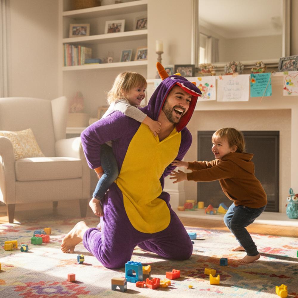 Kostium Onesie purple dragon - S