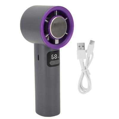 Tragbarer Handventilator 100 Geschwindigkeiten LED Digitalanzeige Persönlicher Kühlventilator Wiederaufladbar Batteriebetrieben Leise für Zuhause