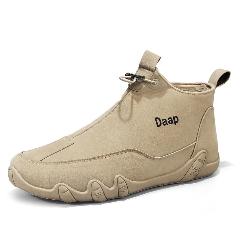 

Новая повседневная мужская обувь, кожаные ботинки на плоской подошве, мужские модные уличные зимние ботинки, нескользящие кожаные ботинки 44 хаки