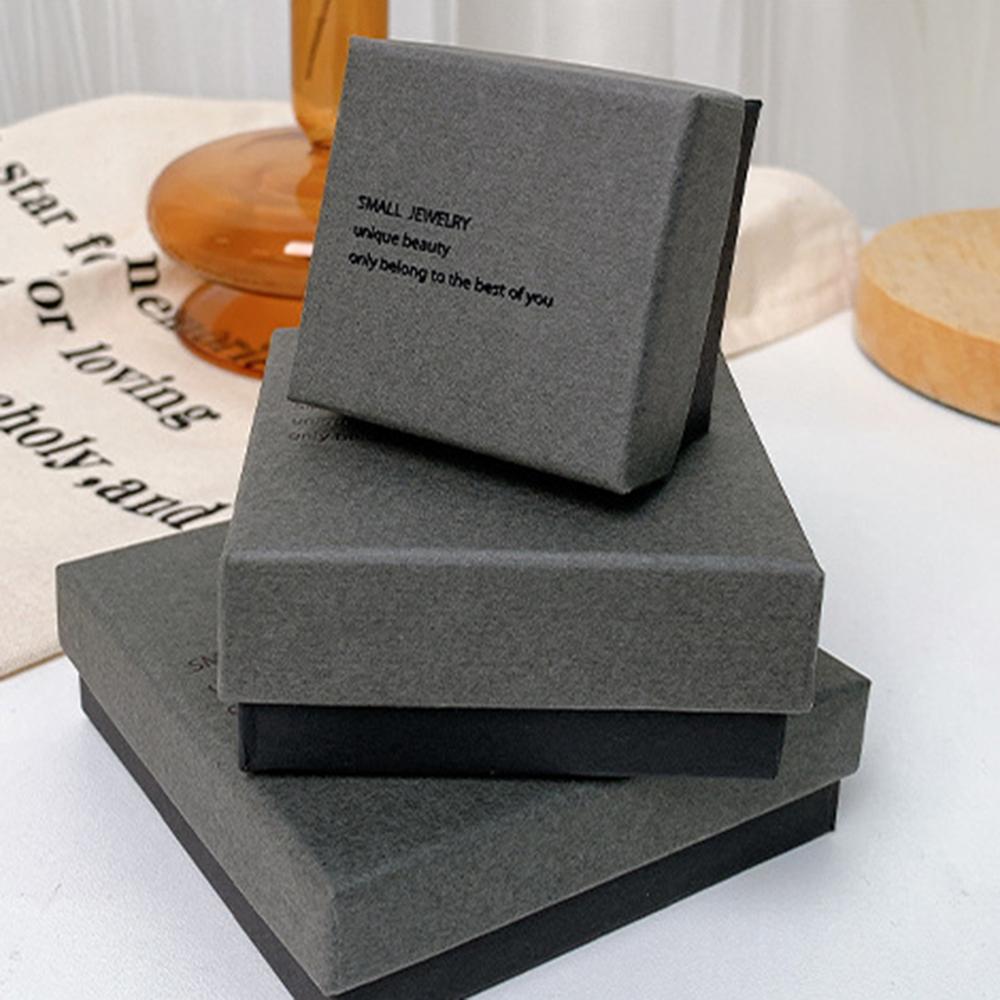 Gray Black Cardboard Jewelry Box Ring Earrings Bracelet Pendant Jewelry Box Gift Packaging Box Jewelry Organizer