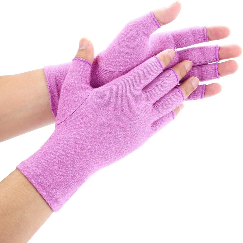 1 Pair Arthritis Gloves Women Men, Carpal Tunnel, Fingerless Hand Thumb Compression Cycling/Driving/Sport Gloves
