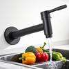 Brass Black Faucet Extended Outdoor Garden Faucet Wall Mounted Bathroom Corner Washing Machine Faucet