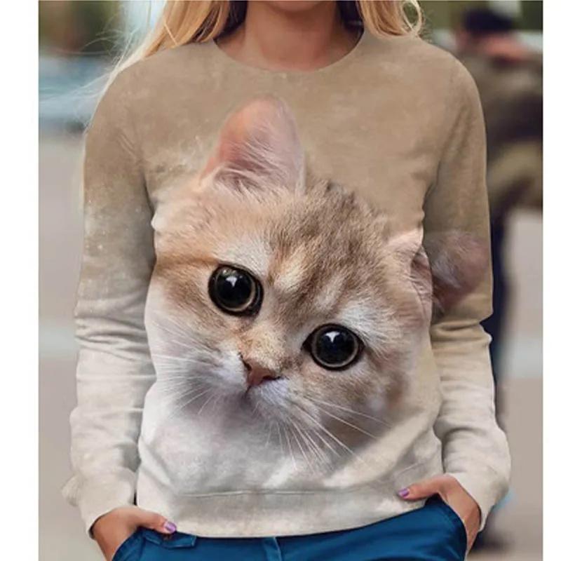 Casual Loose Comfort Top Fashion Printed Long Sleeve Crew Neck T-Shirts Women’s