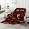 1pc Gothic Magic Divination Flannel Blanket - Soft Chunky Knit, All-Season Cozy Throw for Bed, Sofa, Office, Camping - Hand Wash