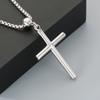 New Gold Color Cross Pendant Necklace for Men Women Pearl Chain Religious Stainless Steel Jewelry, Minimalist Accessory Gift