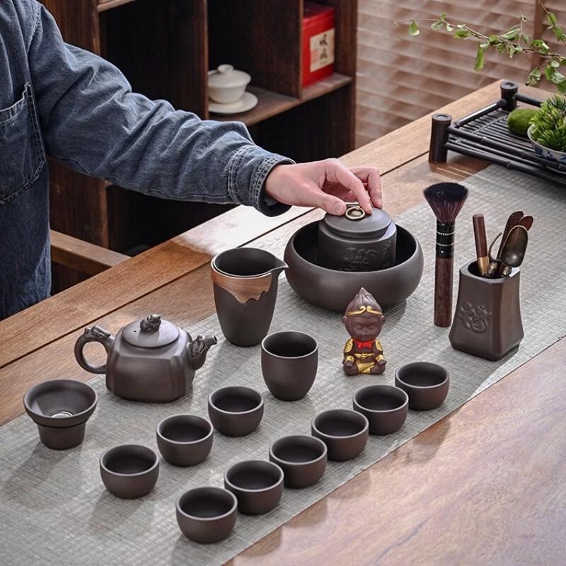 18-Piece Zisha Clay Kung Fu Tea Set