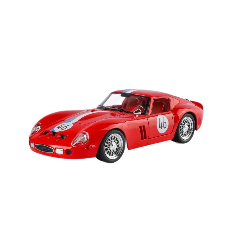1/24 Maßstab Ferrari 250-GTO Legierungsauto Modell Simulation Ton und Licht Retro Sportwagen Spielzeugauto Sammlerstück Geschenk Ornament