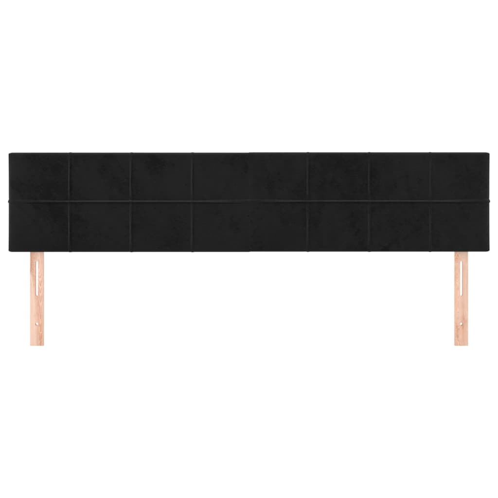 VidaXL Kopfteile Schwarz 180x5x78/88 cm Samt