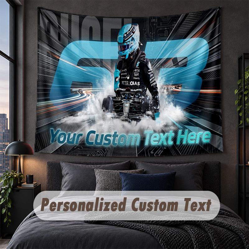 Custom Name Text Tapestry,George Russell Decorative Wall Hanging, Background Tapestry For Home Bedroom