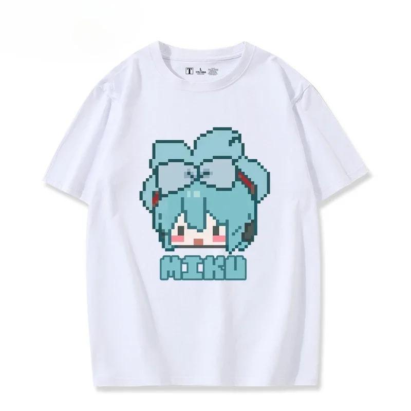 Hatsune Miku Cute Chibi Portrait T-Shirt, Unisex Vocaloid Virtual Singer Fan Merch, 100% Cotton Casual Streetwear Tee