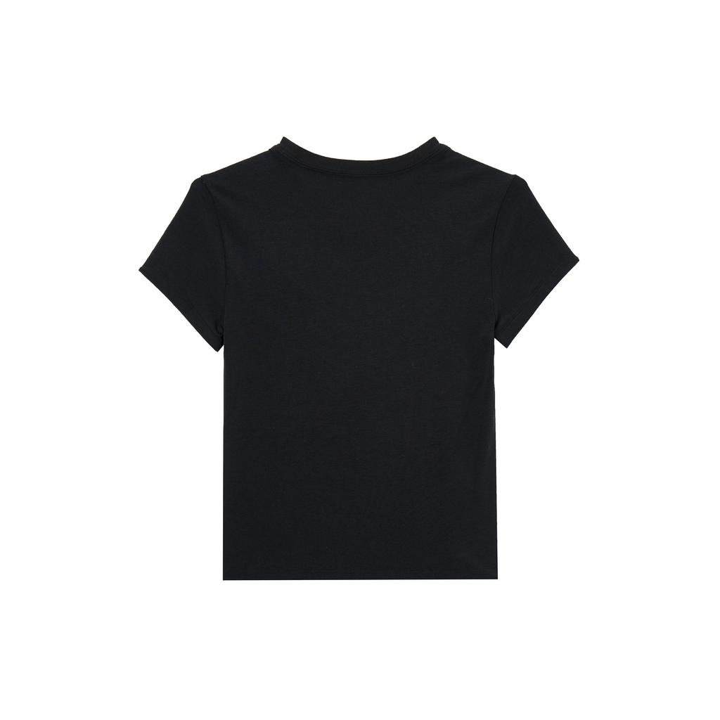 Nike Odzież sportowa Chill Knit Dopasowany T-shirt z krótkim rękawem i okrągłym dekoltem Damskie topy Czarny HF9723010