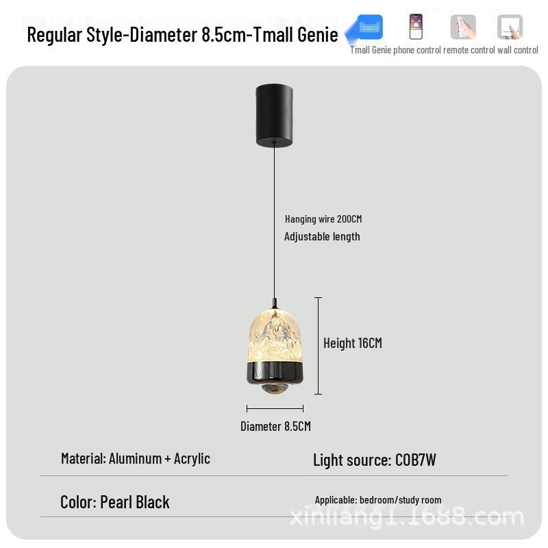 Luxury Italian Minimalist Snow Mountain Pendant Light for Entryway, Bedroom, or Bedside