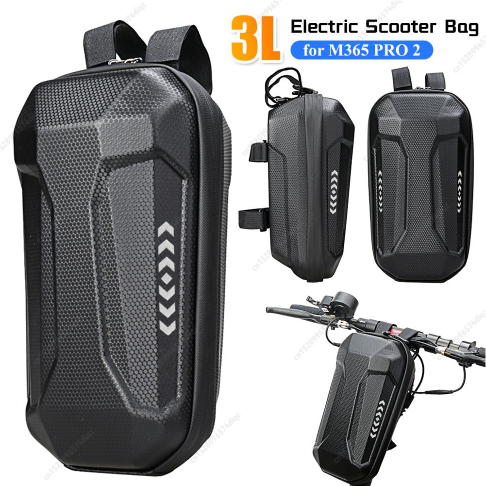 Universal Electric Scooter Handlebar Bag 3L Large Capacity EVA Hard Shell Front Waterproof Front Hanging Bag for Kugoo M4