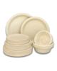 50PCS Disposable 500mL Bowls Disposable Compostable Paper Tableware Set Ecological Degradable Dinnerware for Birthday Barbecues Camping Picnics Party