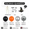 156pcs Halloween Balloons Garland Arch Kit Orange Black Silvery Balloons for Halloween Graduation Party Decorations Supplies
