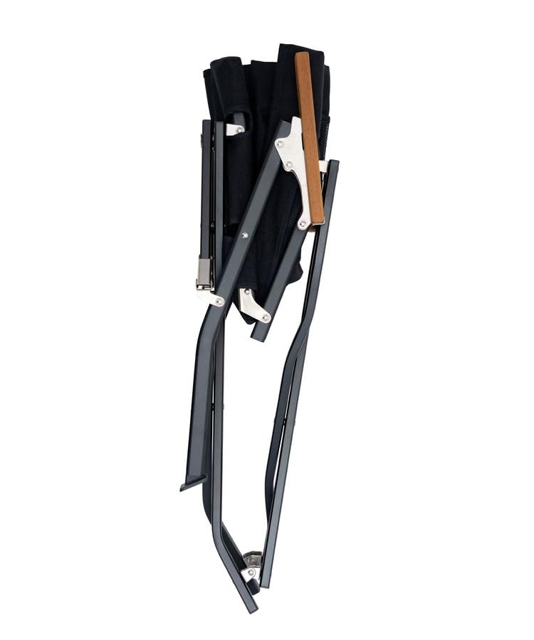 Snow Peak Low Chair Short Black Chair for Outdoor Camping and Decks LV-093-AZ