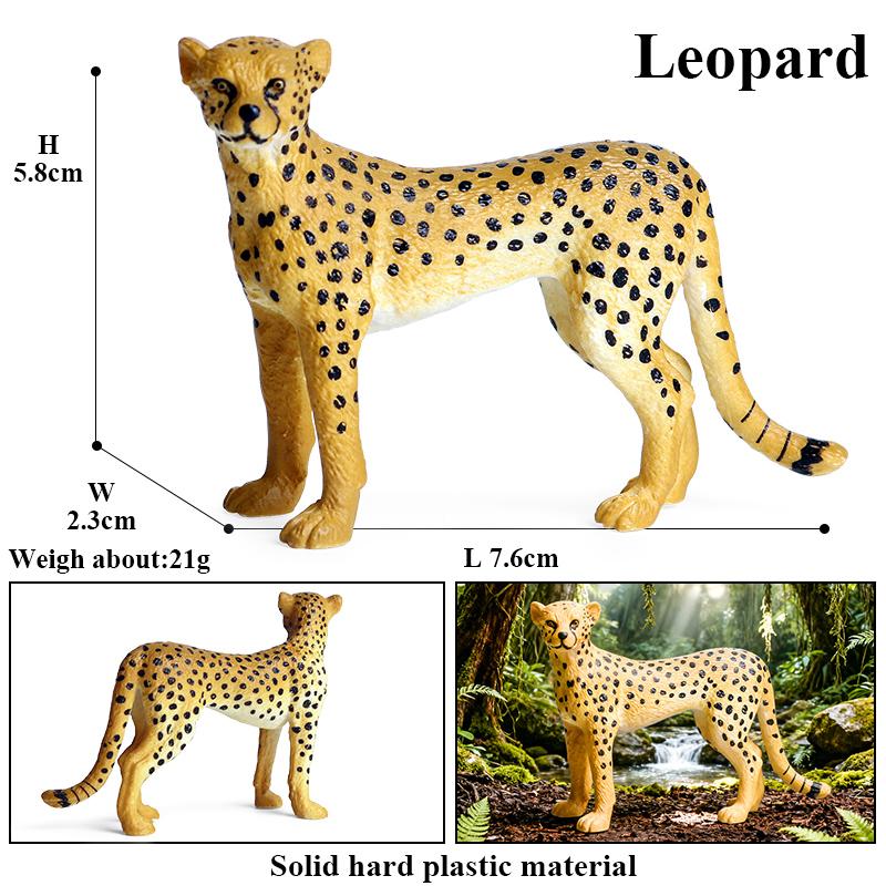 Oenux Animale Sălbatice Africane Simulare Ghepard Sălbatic Leopard de Zăpadă Jaguar Figurină de Acțiune Figurine Model PVC Educativ Jucării pentru Copii
