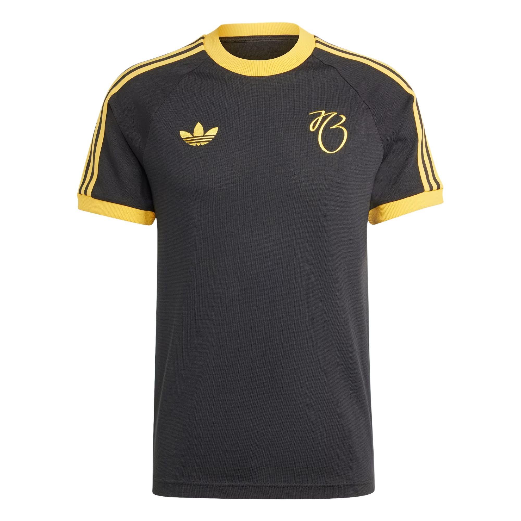 adidas Jude Bellingham 3-Stripes T-shirt Asia Sizing  Black Yellow  Men s IM7921