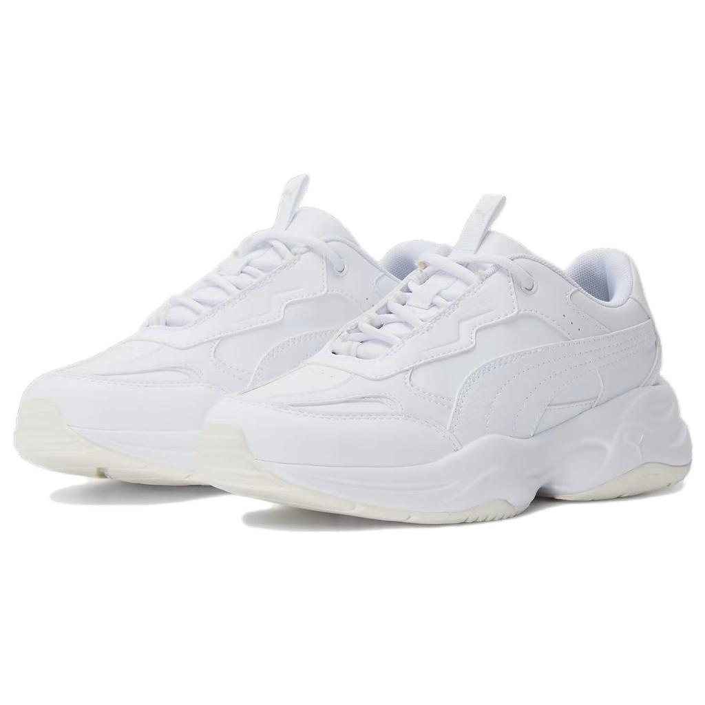 Puma Cilia Pairy Cushioning Breathable Low-Top Dad Shoes Women sneaker White 394010-01