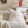 45x45cm Christmas Circle Embroidered Snowflake Pillowcase Boho Embroidery Sofa Throw Pillow Cushion Cover Decoration Home